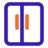 Side-by-side refrigerator icon